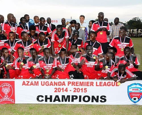 a photo of the Azam Uganda Premier League winners 2014/2015 - SC Vipers
