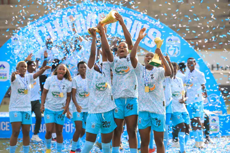 a photo of the 2025 Champions of the Finance Trust Bank Fufa Women Super League